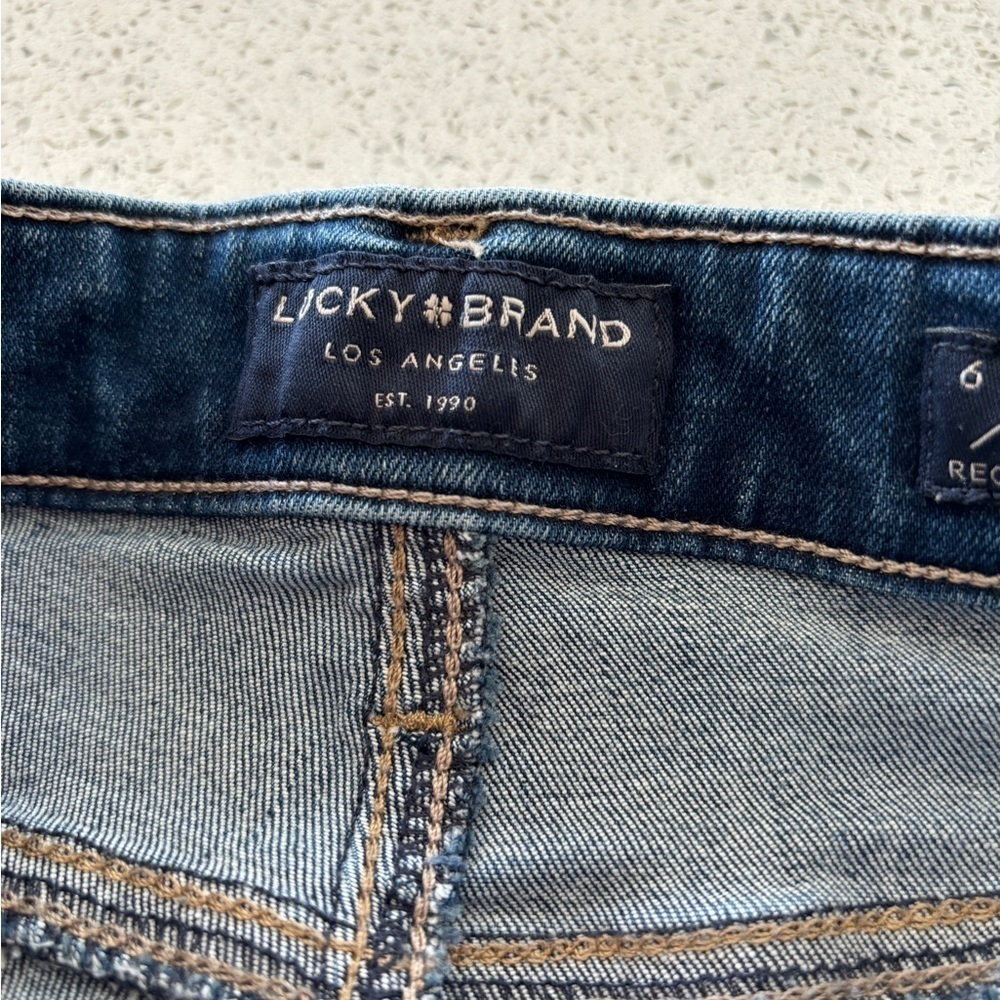 Lucky Brand Sweet Boot Jeans Womens 6/28R 5-Pocket Whisker Western Stretch Denim - Picture 12 of 16